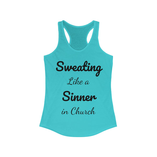 "Sinner's Sweat" Women's Racerback Tank