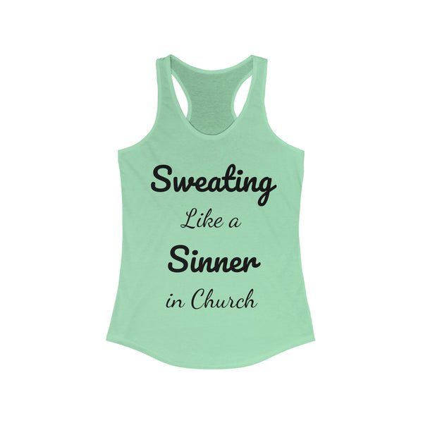 "Sinner's Sweat" Women's Racerback Tank