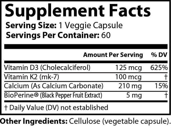 Vitamin K2 D3: Vitality Boost: Vitamin D3, K2, and Calcium