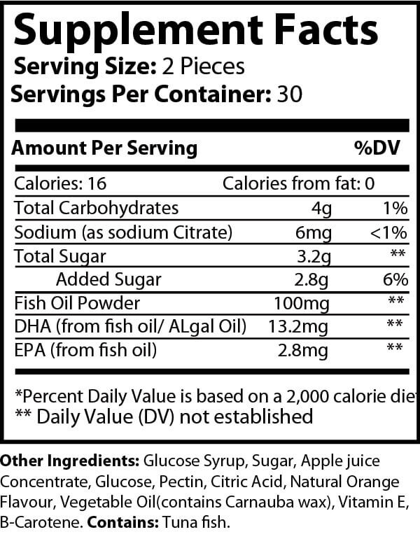 Omega 3 Ultra Premium Gummies: Increase Heart & Brain Health