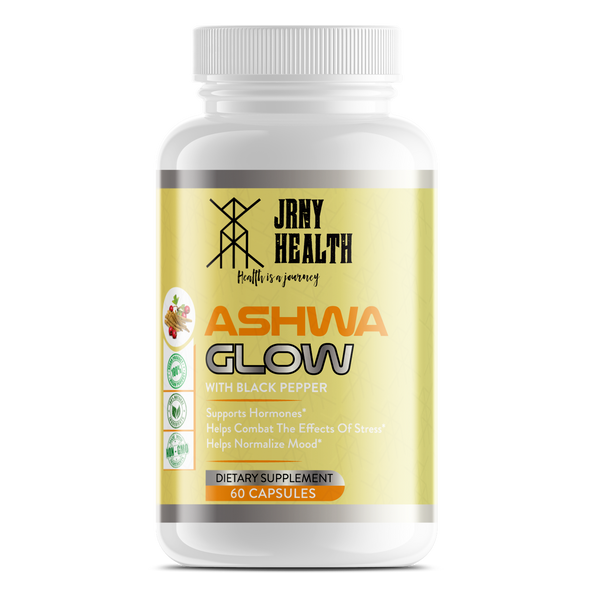 AshwaGlow : Organic Ashwagandha & Black Pepper, Anxiety and Stress Relief